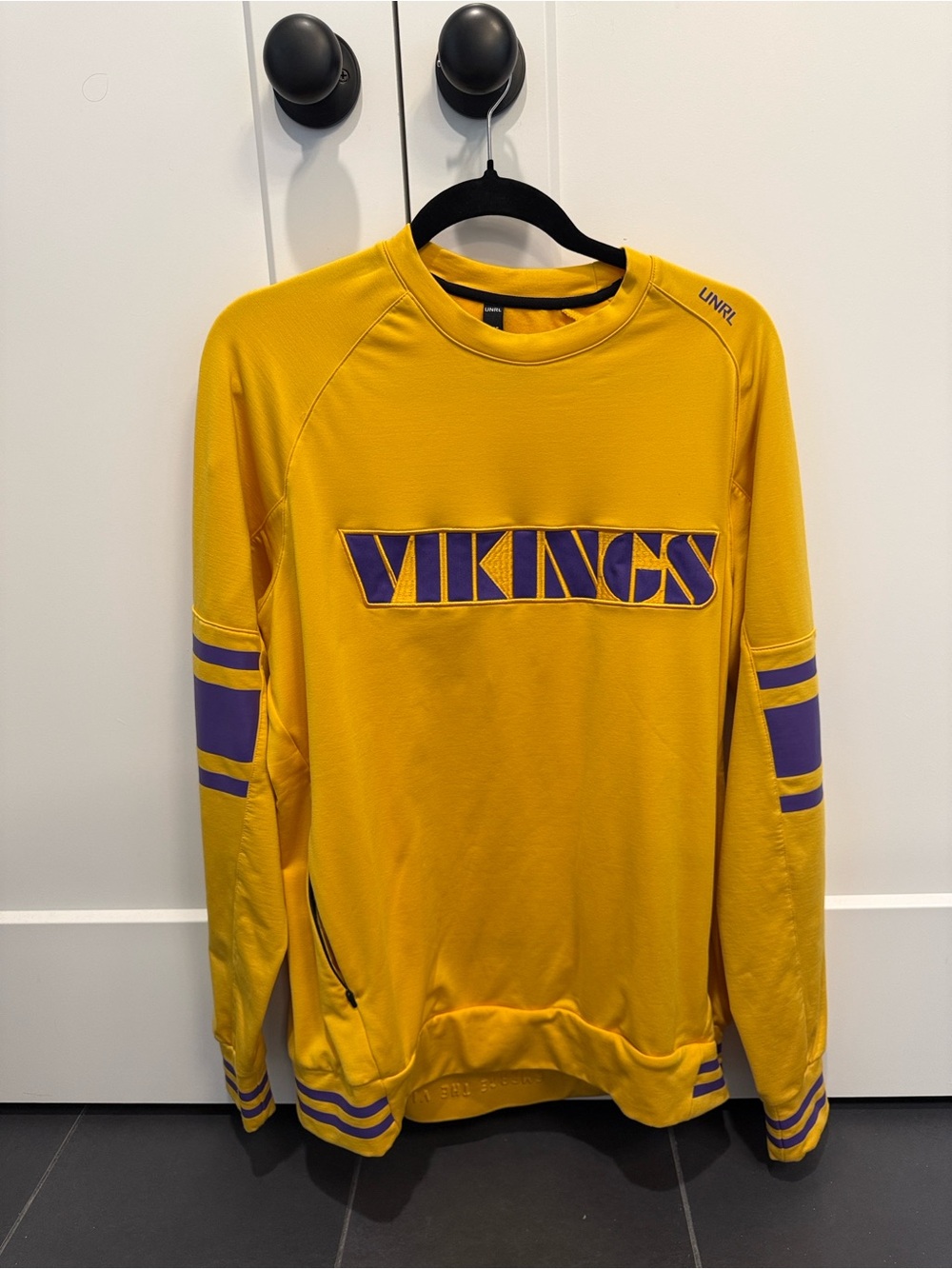 Men's Yellow Vikings Long-Sleeve Performance Top